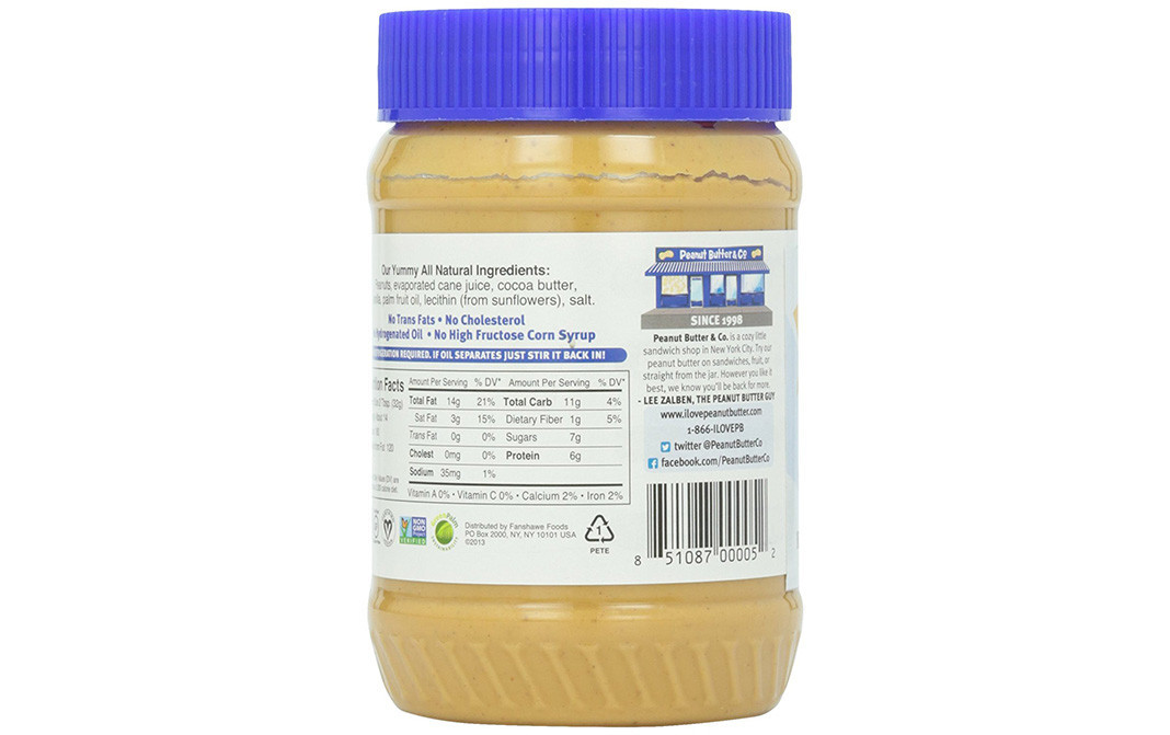 Peanut Butter & Co. White Chocolate Wonderful Peanut Butter Blended With Sweet White Chocolate   Plastic Jar  454 grams